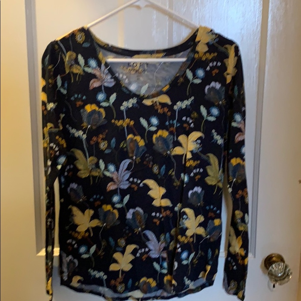 Loft floral long sleeve T-shirt. Size medium.